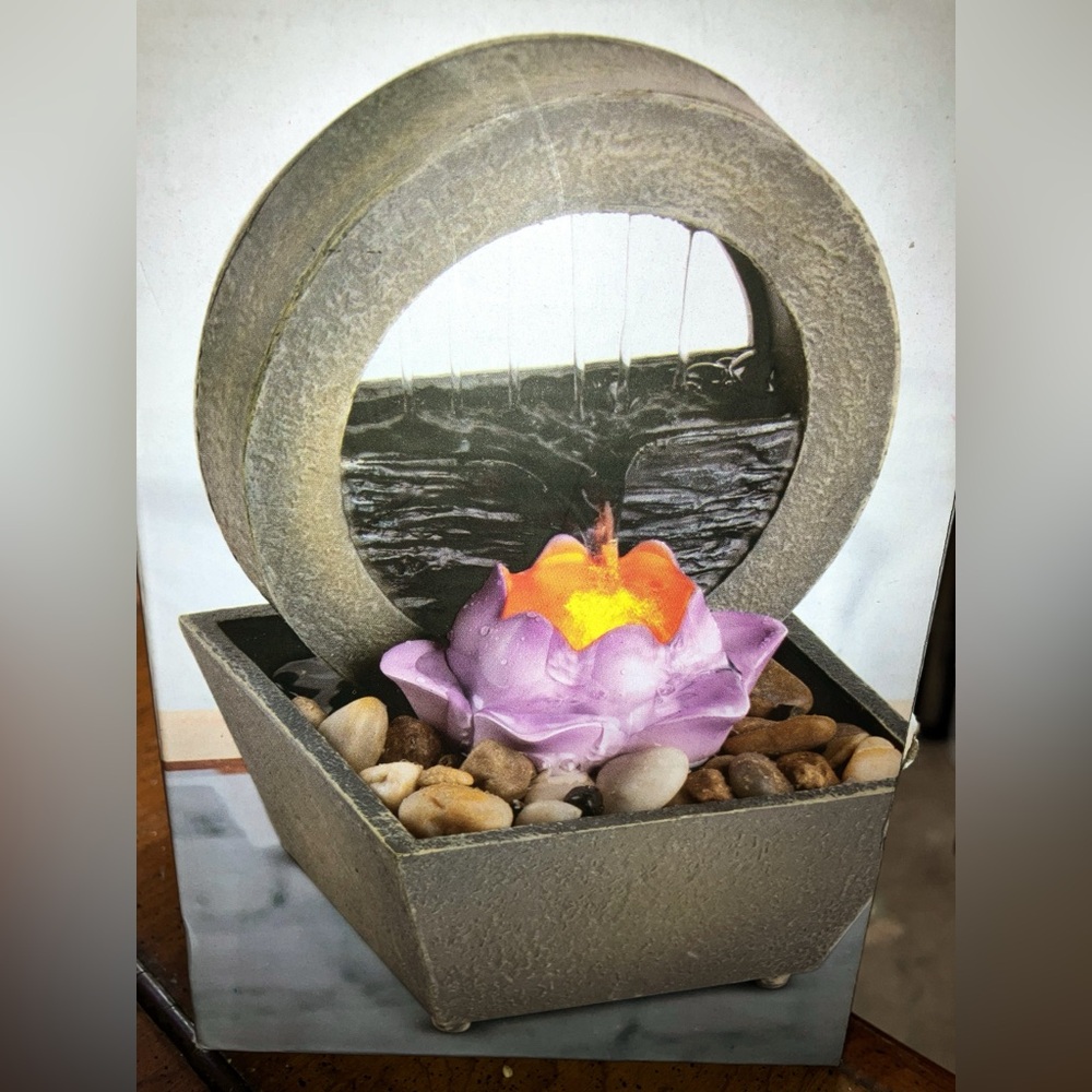 Raining Lotus LED Tabletop Fountain - Picture 5 of 13